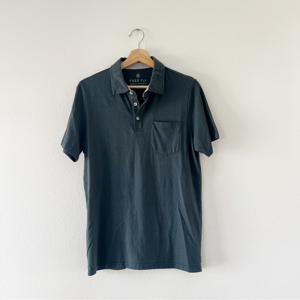 FREE FLY | Current Polo in Dark Navy | S